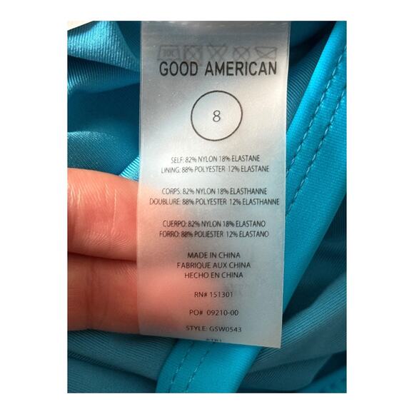 Good American swimsuit Always sunny one piece blue size 8 (US 5XL) - Picture 4 of 7